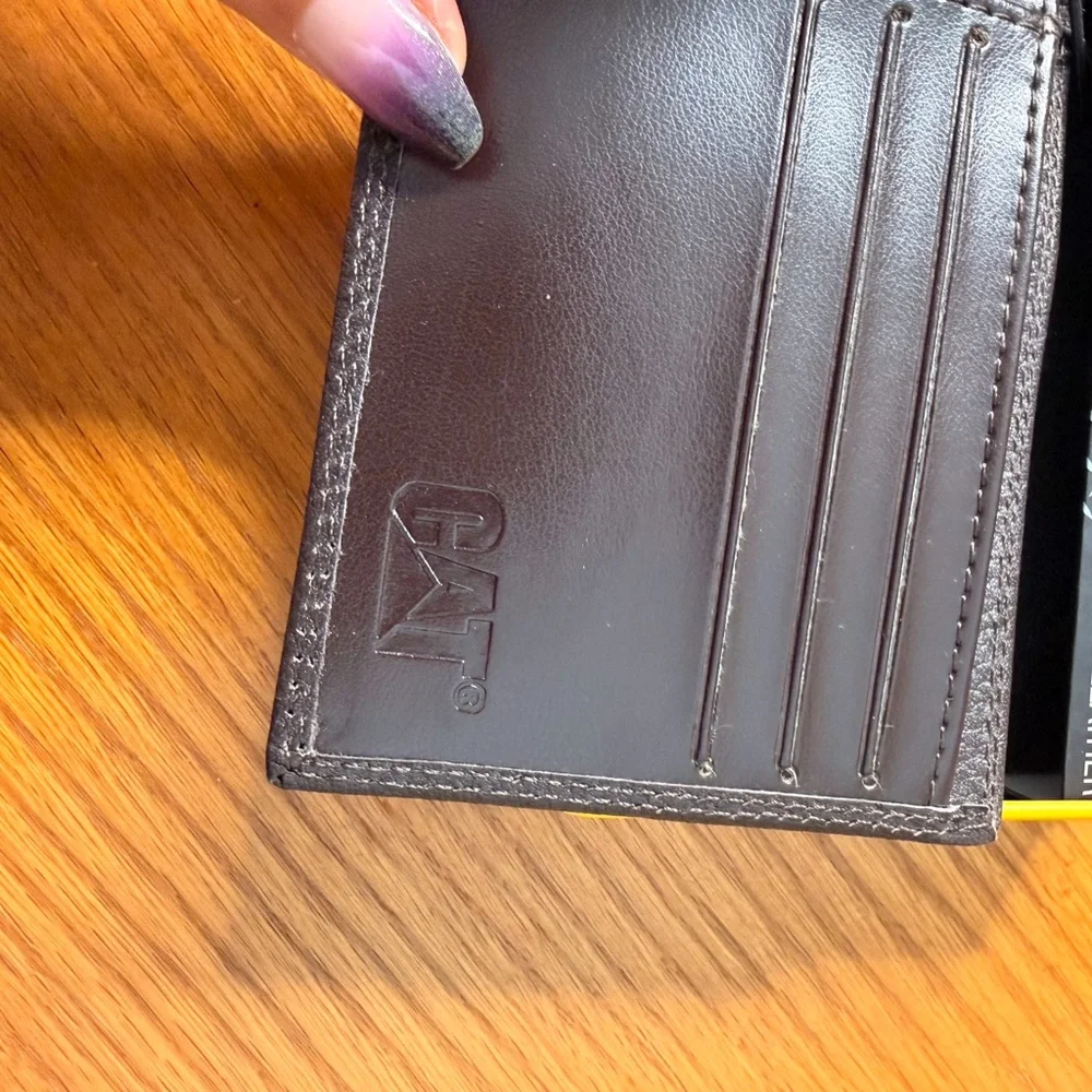 Caterpillar Black Leather Money Clip